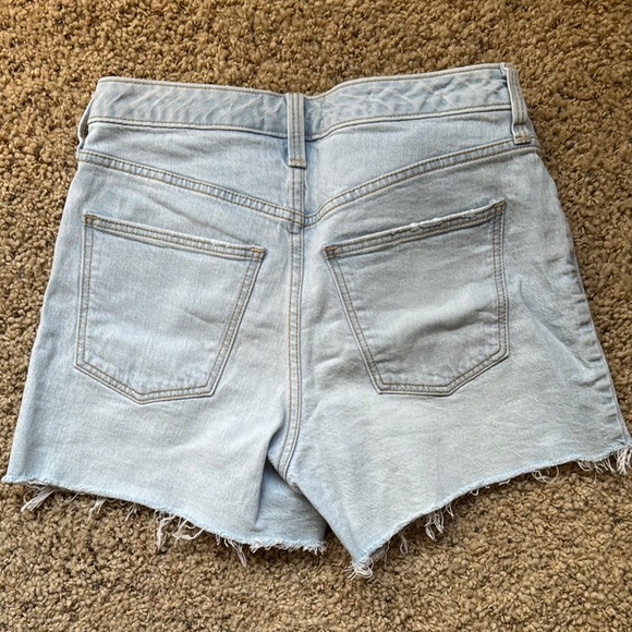 Women's Light Blue Denim Shorts - Picture 2 of 3
